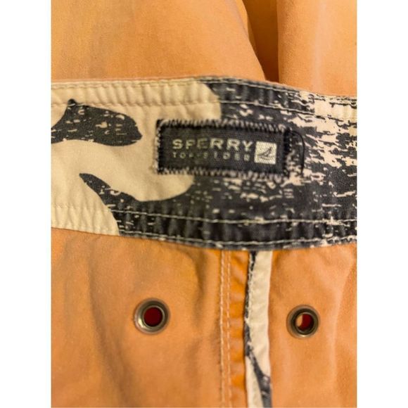 Sperry Top Sider Swim Trunks Sz 34 Orange Board Shorts Bathing Suit - Picture 9 of 10